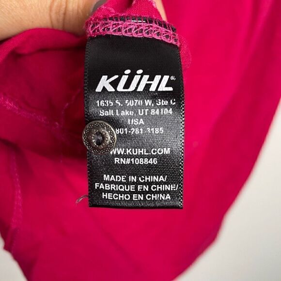 Kuhl Women’s Pink Adjustable Sleeve V-Neck Top Size Large - Picture 9 of 10